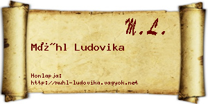 Mühl Ludovika névjegykártya